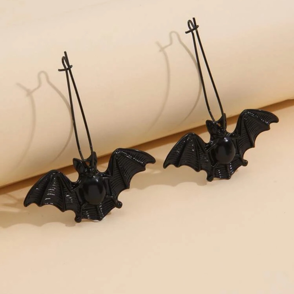 Awesome Big Bat Drop Hoop Earrings 25$